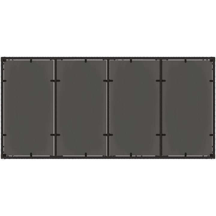 Trädgårdsmöbelset 9 pcs Svart vidaXL 190 x 90 x 75 cm – bild 8