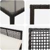 Trädgårdsmöbelset 9 pcs Svart vidaXL 190 x 90 x 75 cm – miniatyr 9
