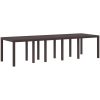 Trädgårdsmöbelset med kudde 11 pcs Brun Rotting vidaXL Stor – miniatyr 4