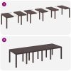 Trädgårdsmöbelset med kudde 11 pcs Brun Rotting vidaXL Stor – miniatyr 9