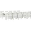 Trädgårdsmöbelset med kudde 11 pcs Vit och Ljusgrå vidaXL 10 - Sits – miniatyr 2