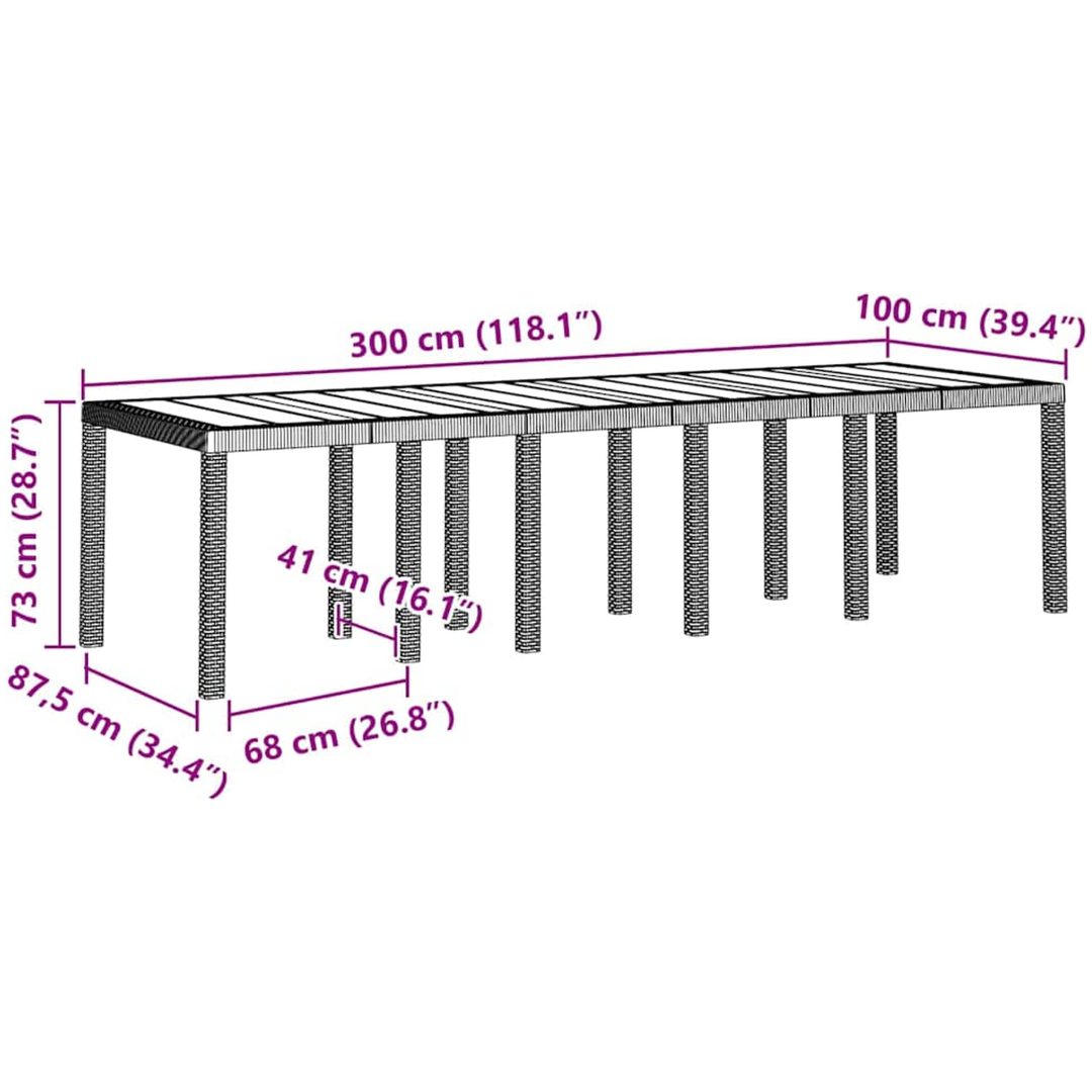 Trädgårdsmöbelset med kudde 13 pcs Vit Polyrattan vidaXL Stor – bild 11