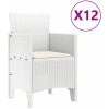 Trädgårdsmöbelset med kudde 13 pcs Vit Polyrattan vidaXL Stor – miniatyr 5