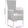 Trädgårdsmöbelset med kudde 7 pcs Grå vidaXL 200 x 80 x 73 cm – miniatyr 9