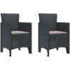Trädgårdsmöblemang 3 pcs Antracit vidaXL 100 x 100 x 73 cm – miniatyr 5