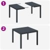 Trädgårdsmöblemang 3 pcs Antracit vidaXL 100 x 100 x 73 cm – miniatyr 9