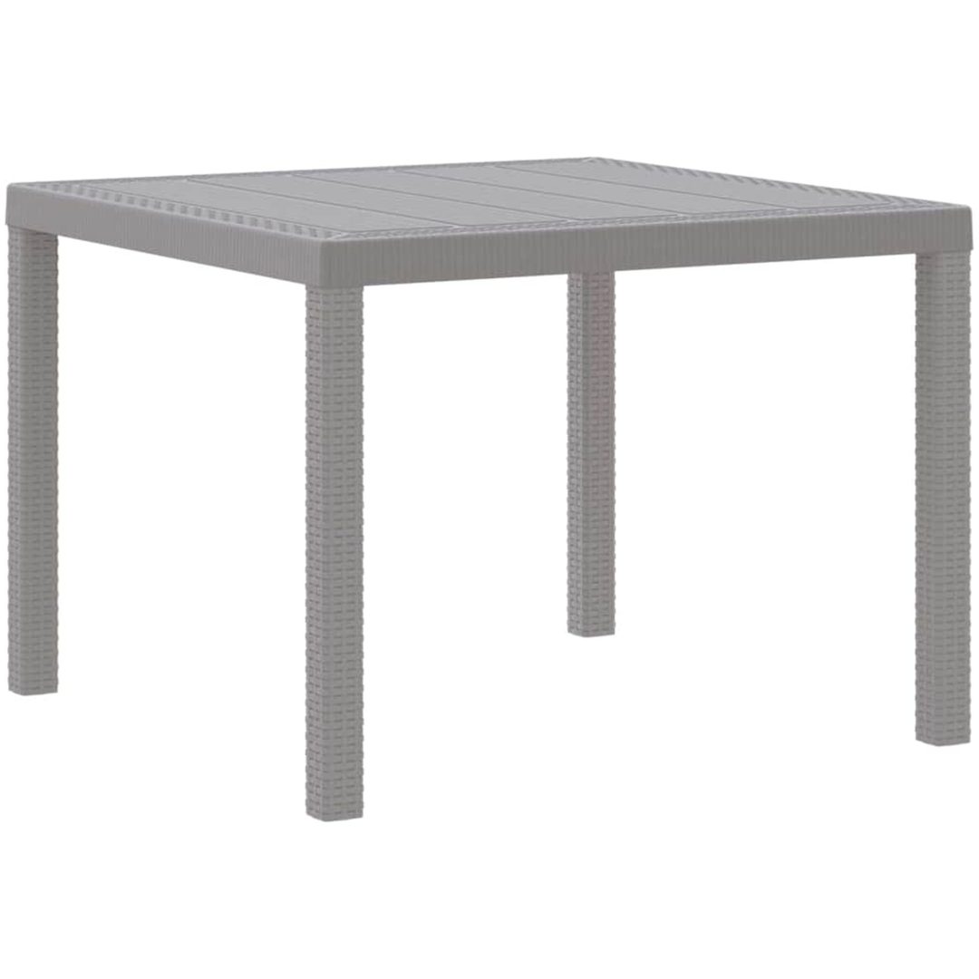 Trädgårdsmöblemang 3 pcs Ljusgrå Polypropylen vidaXL 100 x 100 x 73 cm – bild 4
