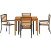 Trädgårdsmöblemang 5 pcs Svart vidaXL 110 x 110 x 75 cm – miniatyr 7