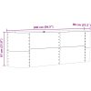 Trädgårdsodlad Säng Brun Galvaniserat Stål vidaXL 240 x 80 x 81 cm – miniatyr 11