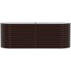 Trädgårdsodlad Säng Brun Galvaniserat Stål vidaXL 240 x 80 x 81 cm – miniatyr 6