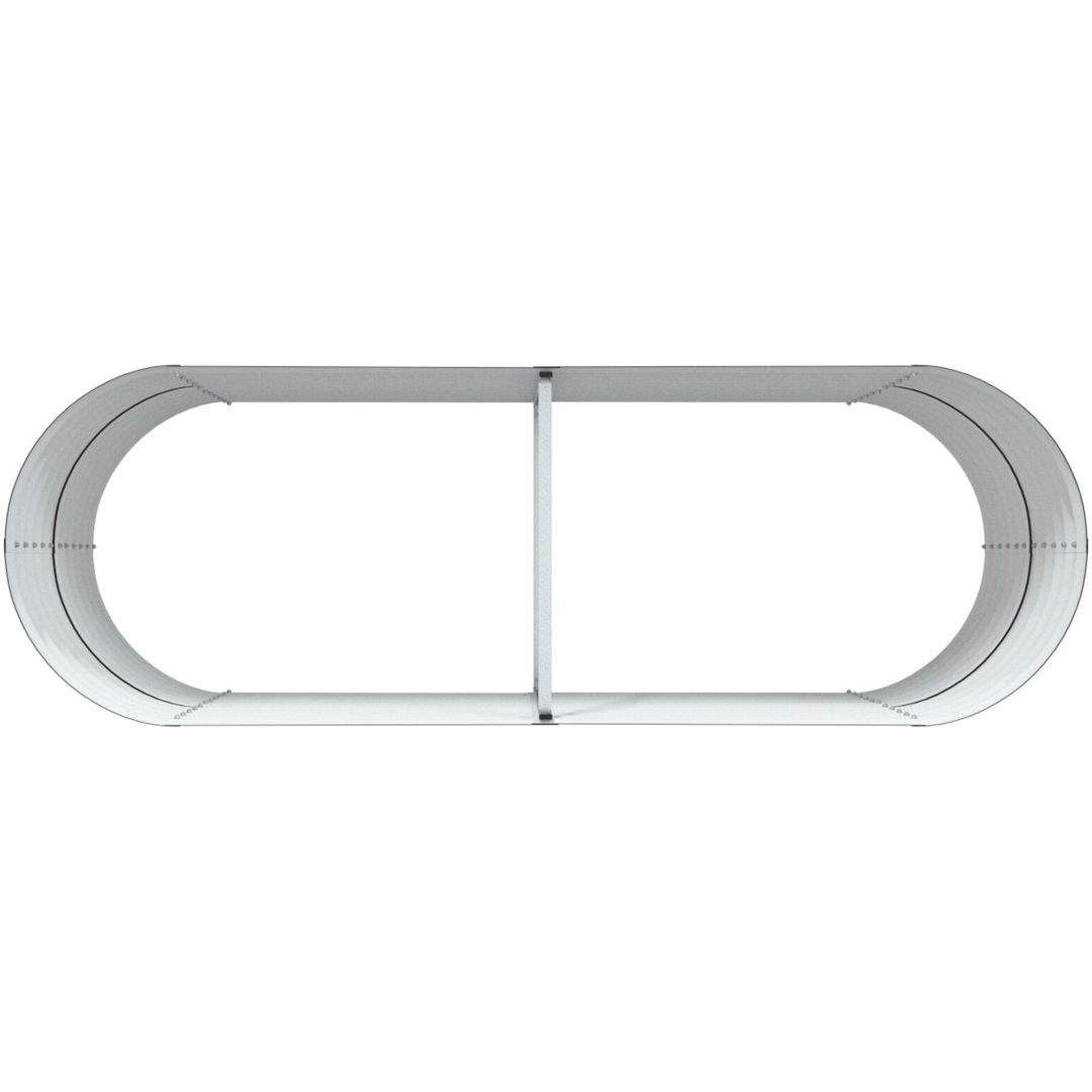 Trädgårdsodlad Säng Brun Galvaniserat Stål vidaXL 240 x 80 x 81 cm – bild 8