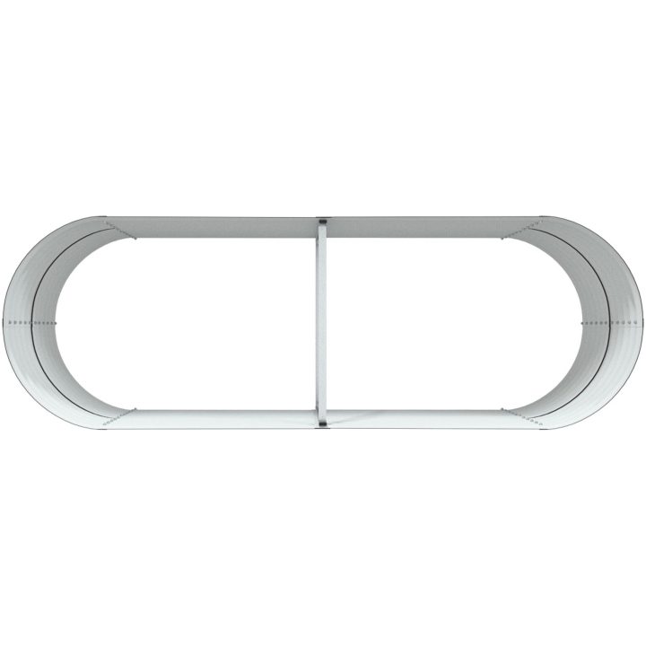 Trädgårdsodlad Säng Brun Galvaniserat Stål vidaXL 240 x 80 x 81 cm – bild 8
