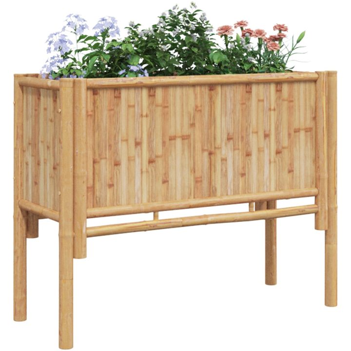 Trädgårdsodlarbädd Bambufiber vidaXL 90 x 35 x 70 cm – bild 3