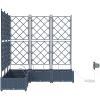 Trädgårdsodlare med Vattensystem 5 st Grå vidaXL 120 x 120 x 126 cm – miniatyr 5