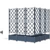 Trädgårdsodlare med Vattensystem 5 st Grå vidaXL 120 x 120 x 126 cm – miniatyr 6