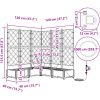 Trädgårdsodlare med Vattensystem 5 st Grå vidaXL 120 x 120 x 126 cm – miniatyr 8