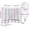 Trädgårdsodlare med vattensystem 5 st Svart vidaXL 120 x 120 x 126 cm – miniatyr 11