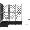 Trädgårdsodlare med vattensystem 5 st Svart vidaXL 120 x 120 x 126 cm – miniatyr 6