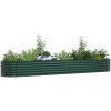 Trädgårdsodling Höjdsoffa Grön Galvaniserat Stål vidaXL 400 x 80 x 44 cm – miniatyr 3