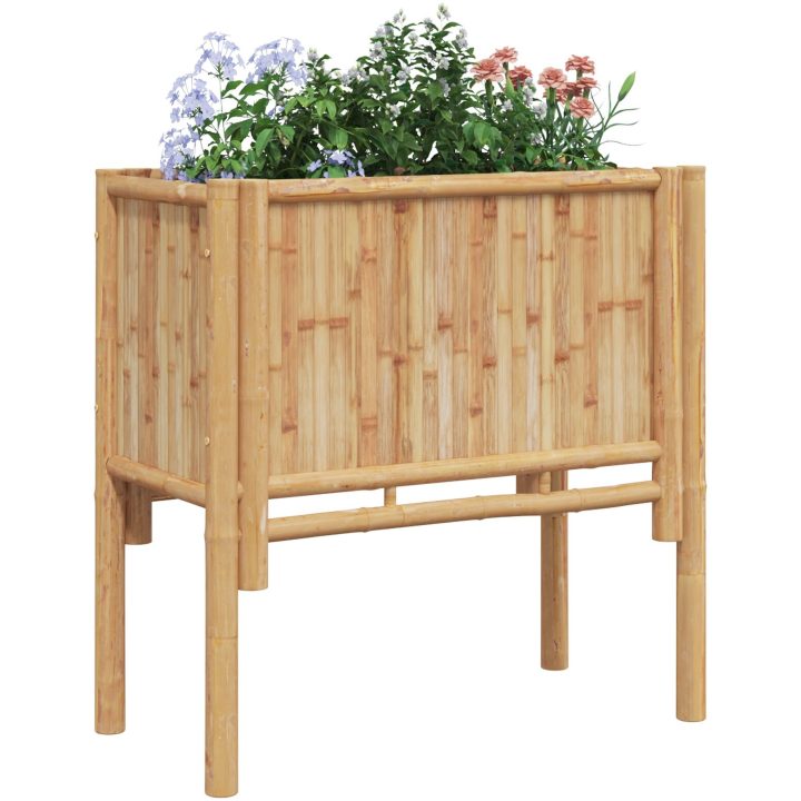 Trädgårdsodlingsbädd Bambufiber vidaXL 70 x 35 x 70 cm – bild 6