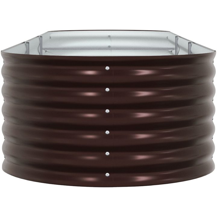 Trädgårdsodlingslåda Brun Galvaniserad Stål vidaXL 320 x 80 x 44 cm – bild 6