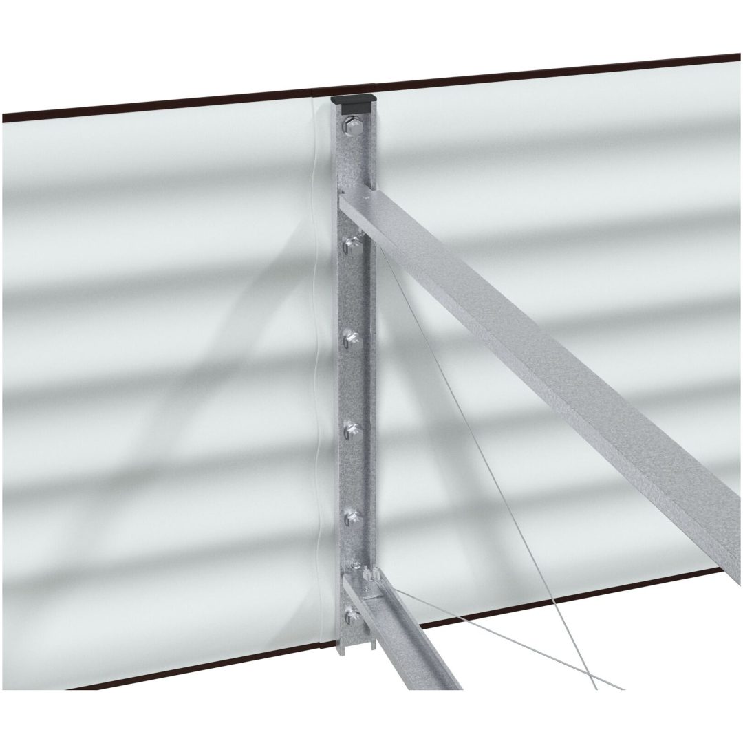 Trädgårdsodlingslåda Brun Galvaniserad Stål vidaXL 320 x 80 x 44 cm – bild 9