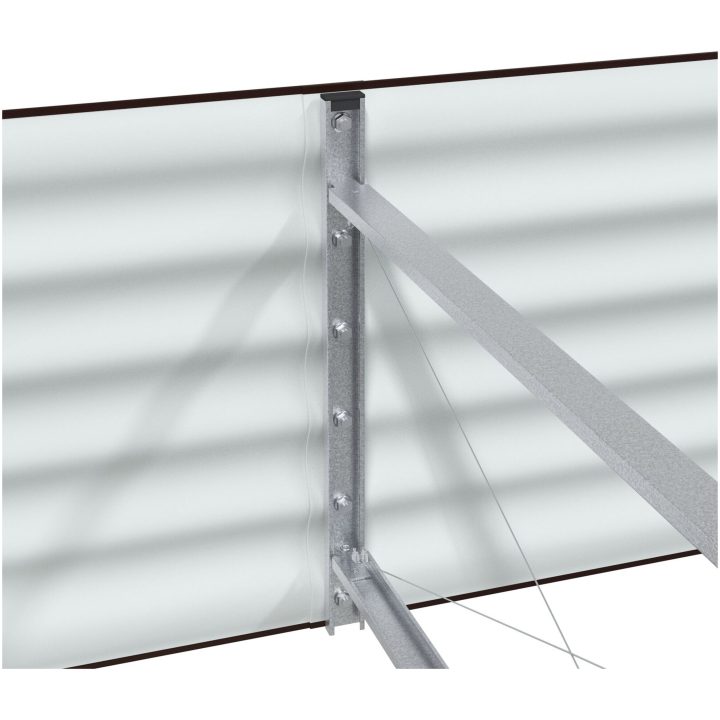 Trädgårdsodlingslåda Brun Galvaniserad Stål vidaXL 320 x 80 x 44 cm – bild 9
