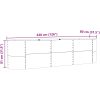 Trädgårdsodlingslåda Brun Galvaniserat Stål vidaXL 320 x 80 x 81 cm – miniatyr 11