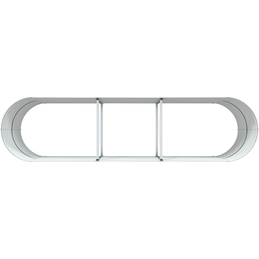 Trädgårdsodlingslåda Brun Galvaniserat Stål vidaXL 320 x 80 x 81 cm – bild 8