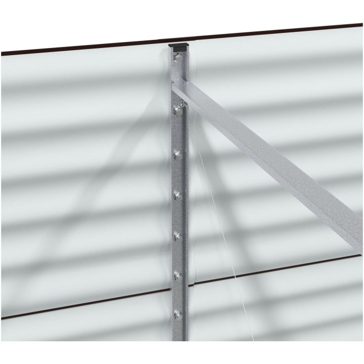 Trädgårdsodlingslåda Brun Galvaniserat Stål vidaXL 320 x 80 x 81 cm – bild 9
