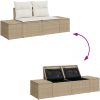 Trädgårdsofa-set 7 pcs Beige, vit vidaXL 55 x 55 x 37 cm – miniatyr 8