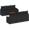 Trädgårdsofa-set 7 pcs Svart vidaXL 55 x 55 x 37 cm – miniatyr 2