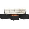 Trädgårdsoff Set 5 pcs Svart, vit vidaXL 55 x 55 x 37 cm – miniatyr 2