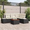 Trädgårdsoff Set 5 pcs Svart, vit vidaXL 55 x 55 x 37 cm – miniatyr 1