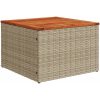 Trädgårdsoff set 7 pcs Beige, ljusgrå Rattans, polyester vidaXL Stor – miniatyr 6