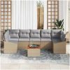 Trädgårdsoff-set 8 pcs Beige, ljusgrå vidaXL 55 x 55 x 37 cm – miniatyr 3