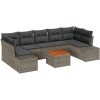Trädgårdsoff set 8 pcs Grå vidaXL 55 x 55 x 37 cm – miniatyr 2