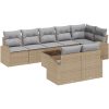 Trädgårdsoff-set 9 pcs Beige vidaXL 55 x 55 x 37 cm – miniatyr 2