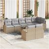 Trädgårdsoff-set 9 pcs Beige vidaXL 55 x 55 x 37 cm – miniatyr 1