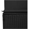 Trädgårdsoff Set 9 pcs Svart Poly Rattan, Trä vidaXL 55 x 55 x 37 cm – miniatyr 9