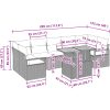 Trädgårdsoff-set med kudde 8 pcs Beige och Grå Rotting vidaXL Stor – miniatyr 11