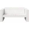 Trädgårdsoffa 2-sits 134x60x62 cm Vit Massivt Trä Furu vidaXL Standard – miniatyr 4