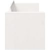 Trädgårdsoffa 2-sits 134x60x62 cm Vit Massivt Trä Furu vidaXL Standard – miniatyr 5