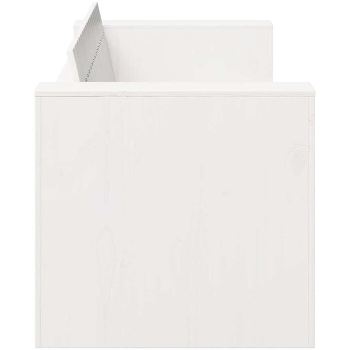 Trädgårdsoffa 2-sits 134x60x62 cm Vit Massivt Trä Furu vidaXL Standard – bild 5