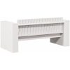 Trädgårdsoffa 2-sits 134x60x62 cm Vit Massivt Trä Furu vidaXL Standard – miniatyr 6