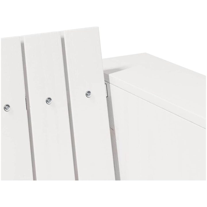 Trädgårdsoffa 2-sits 134x60x62 cm Vit Massivt Trä Furu vidaXL Standard – bild 7