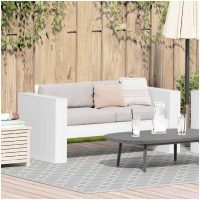 Trädgårdsoffa 2-sits 134x60x62 cm Vit Massivt Trä Furu vidaXL