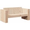 Trädgårdsoffa 2-sits Massivt tallträ vidaXL 134 x 60 x 62 cm – miniatyr 2