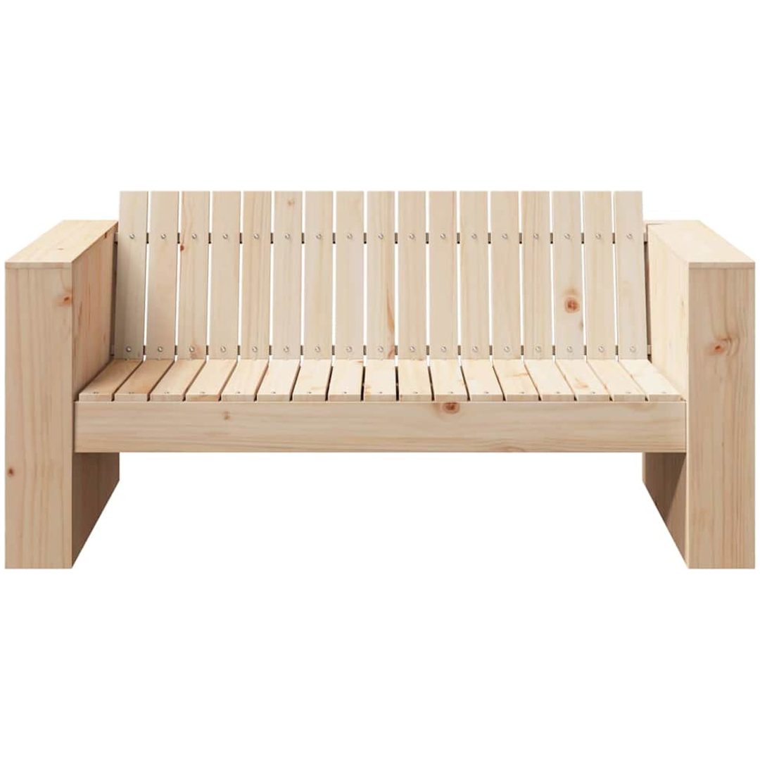 Trädgårdsoffa 2-sits Massivt tallträ vidaXL 134 x 60 x 62 cm – bild 4