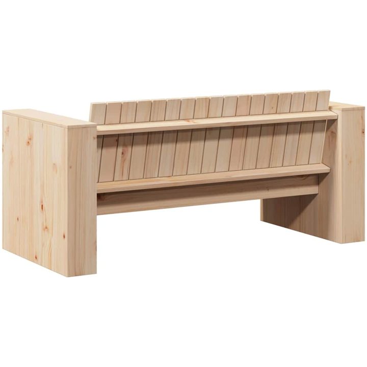 Trädgårdsoffa 2-sits Massivt tallträ vidaXL 134 x 60 x 62 cm – bild 6